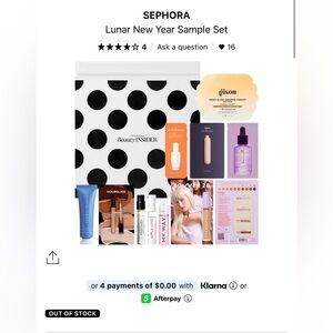 Sephora Lunar New Year Sample Set with Black and White Polka Dots
